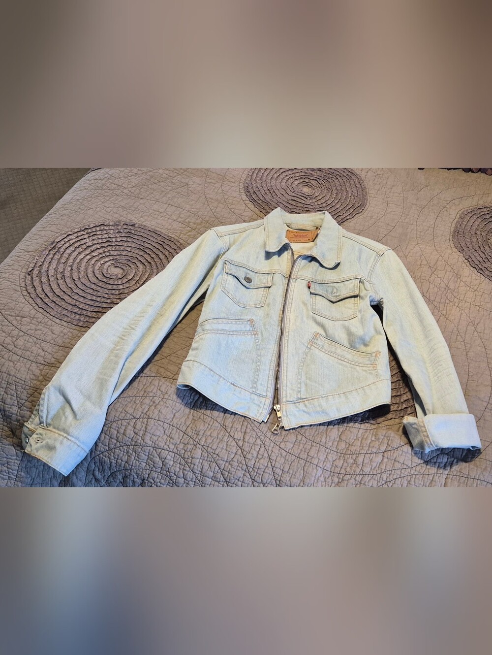 Levi's Light Blue Denim Zip-Front Women's Jacket